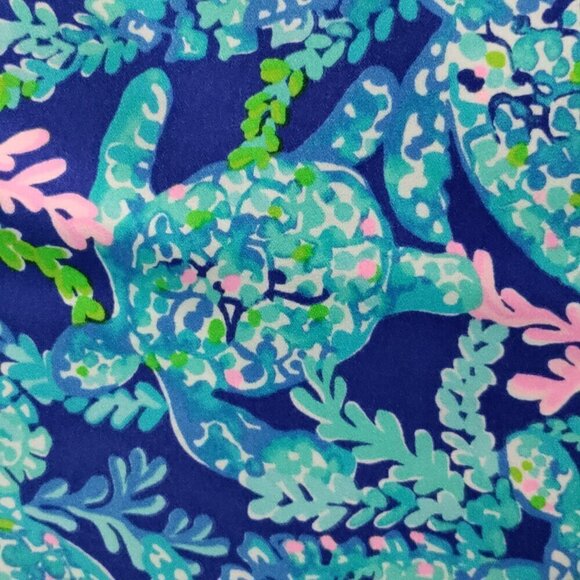 Lilly Pulitzer Dress Size 00 XXS Jane Embroider Applique Coral Sea Turtle Blue - Picture 4 of 5